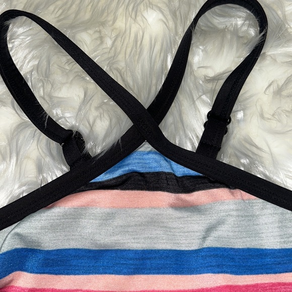 New! JoyLab Striped Halter Swim Top - Picture 2 of 5
